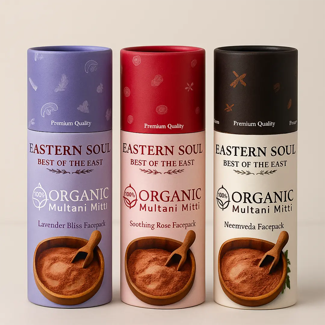 Organic Multani Mitti Face Pack – Neemveda, Soothing Rose & Lavender Bliss | Herbal Skin Care for Oil Control, Brightening & Hydration