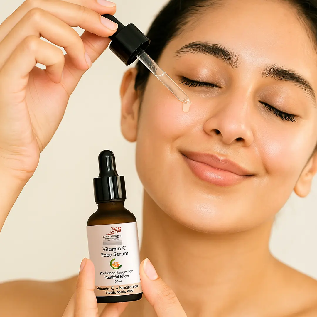 Vitamin C Face Serum with Niacinamide & Hyaluronic Acid – Brightening, Hydrating & Anti-Aging Formula