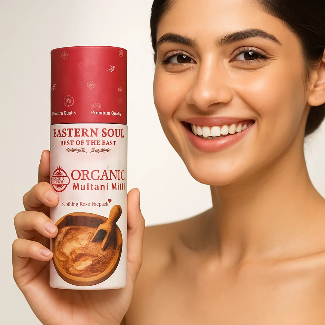 Organic Multani Mitti Face Pack – Neemveda, Soothing Rose & Lavender Bliss | Herbal Skin Care for Oil Control, Brightening & Hydration
