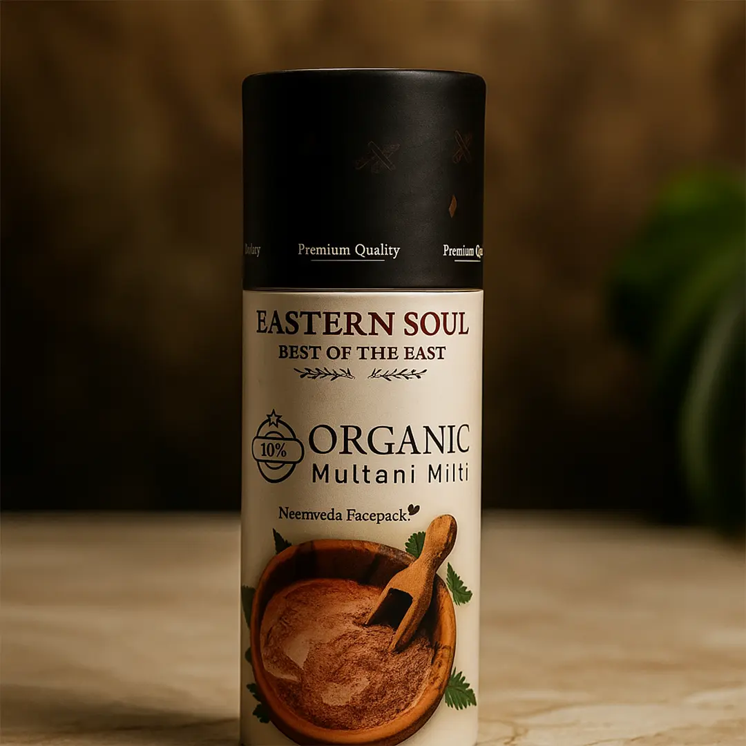 Organic Multani Mitti Face Pack – Neemveda, Soothing Rose & Lavender Bliss | Herbal Skin Care for Oil Control, Brightening & Hydration